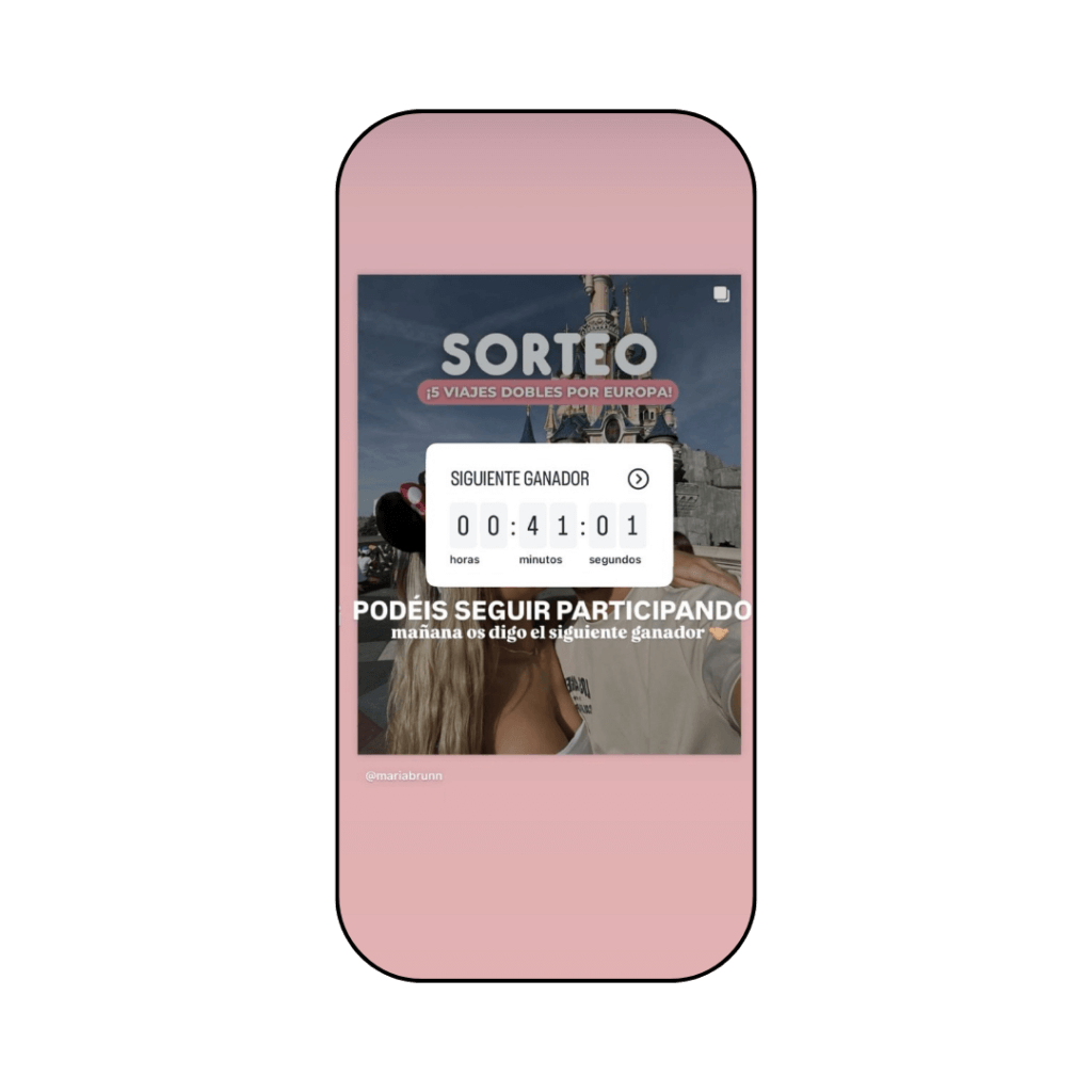 sorteo de @mariabrun y @davidvaquero, fomentando la partcipación 